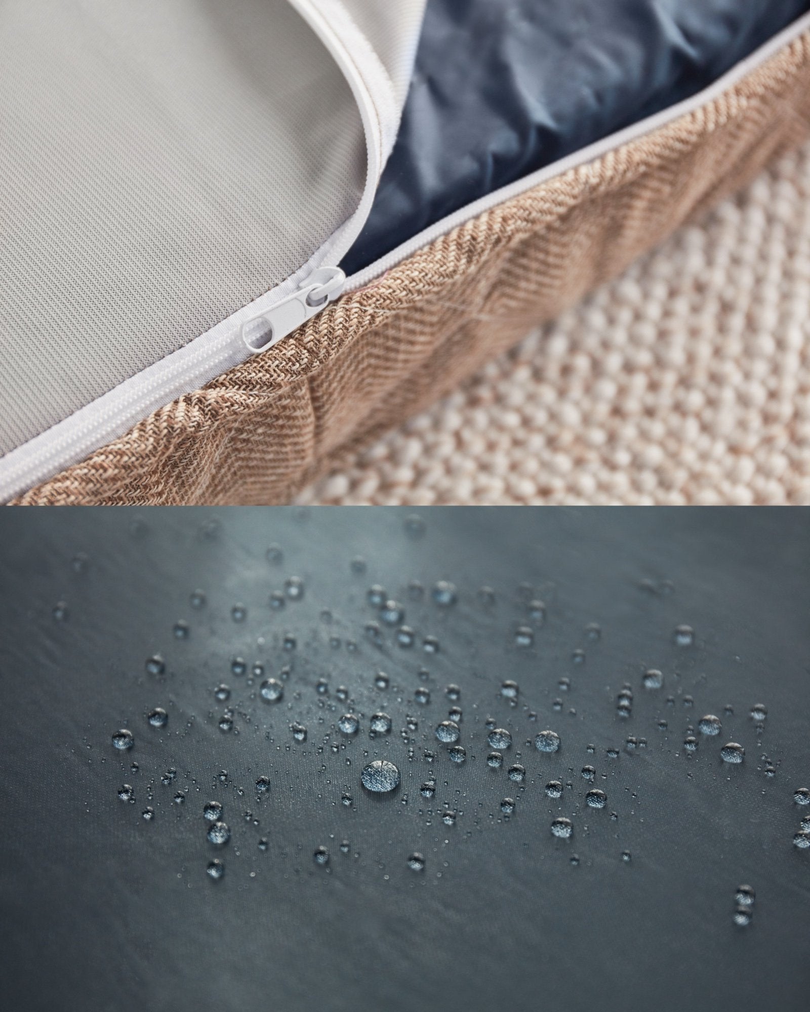 Removable, Machine Washable Cover with a Waterproof Liner